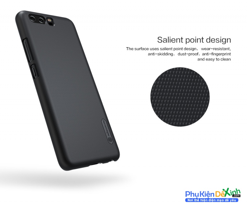 Ốp Lưng Huawei P10 Plus Hiệu Nillkin Dạng Sần Chính Hãng được làm bằng nhựa Polycarbonat có khả năng đàn hồi tốt, không bị giòn và khả năng chống trầy xước tốt trong nhưng va chạm.